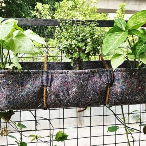 32 inch Geotextile Plant Hanger with Rope, S Hooks