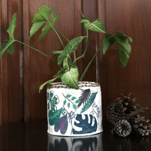 7 inch Geotextile Plant Cover Forest Hues Hand Painted