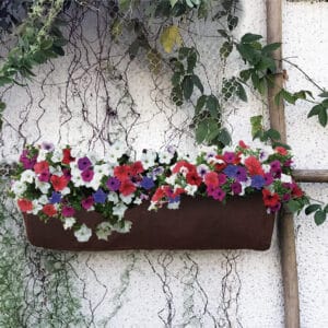 TheWildCat Natural Browns Vertical Hanger Geotextile Planter for Herbs, Flowers & Succulents with Jute Rope 34" x 7"